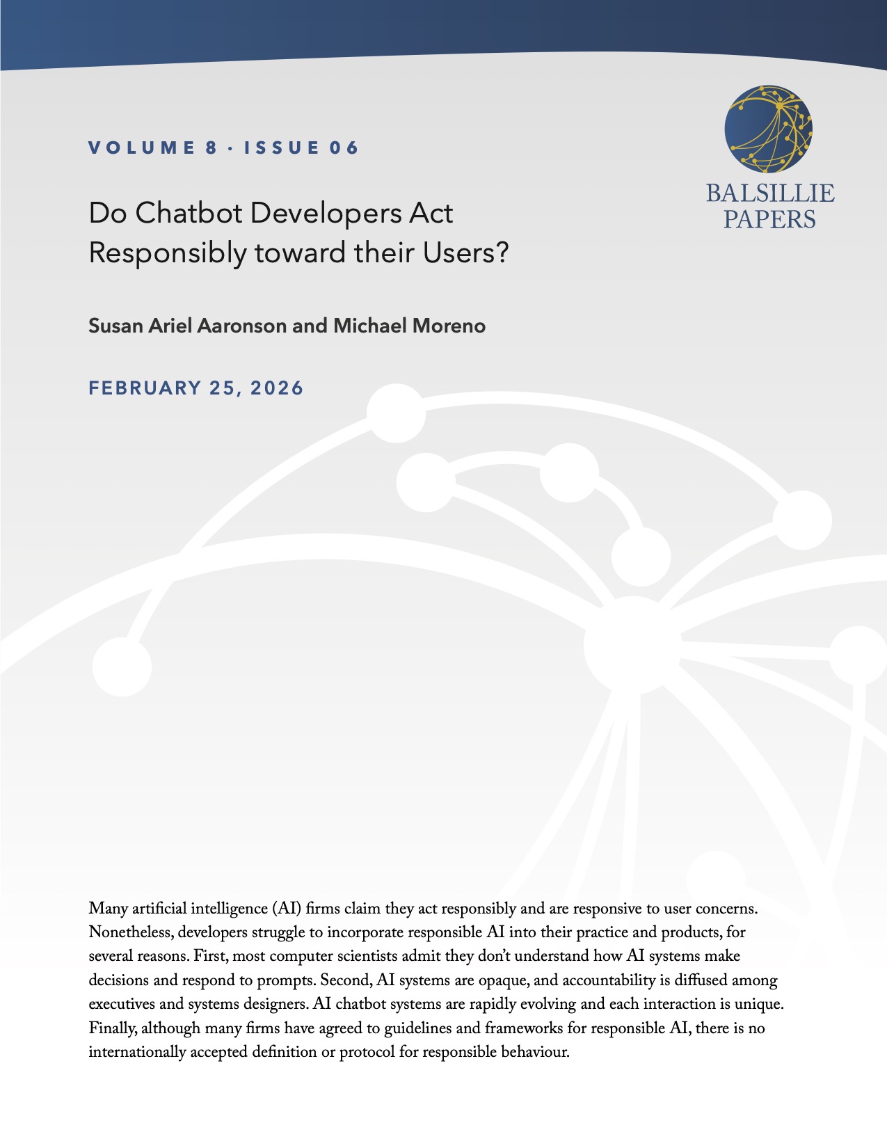 Balsillie Paper - Aaronson Moreno COVER