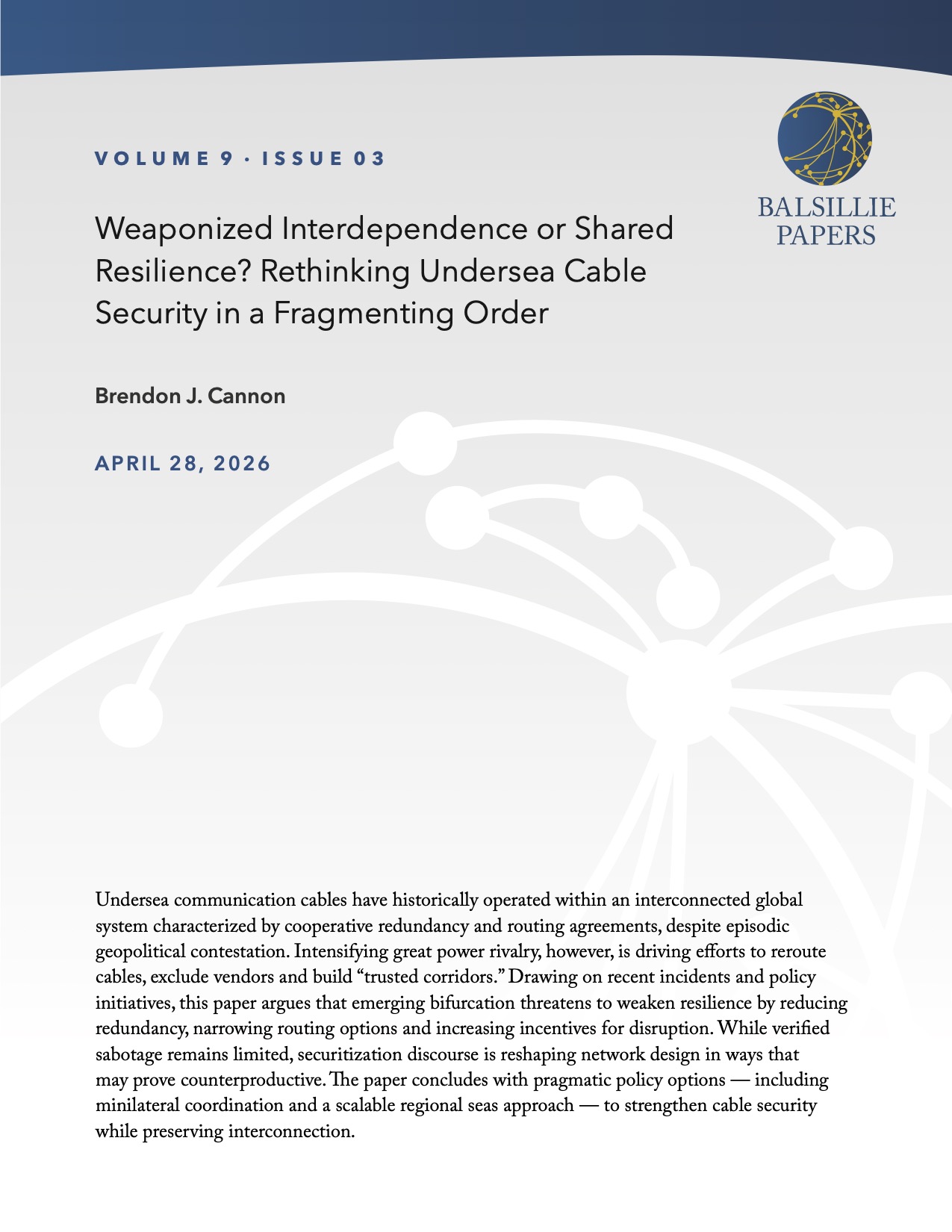 Balsillie Paper - Cannon COVER