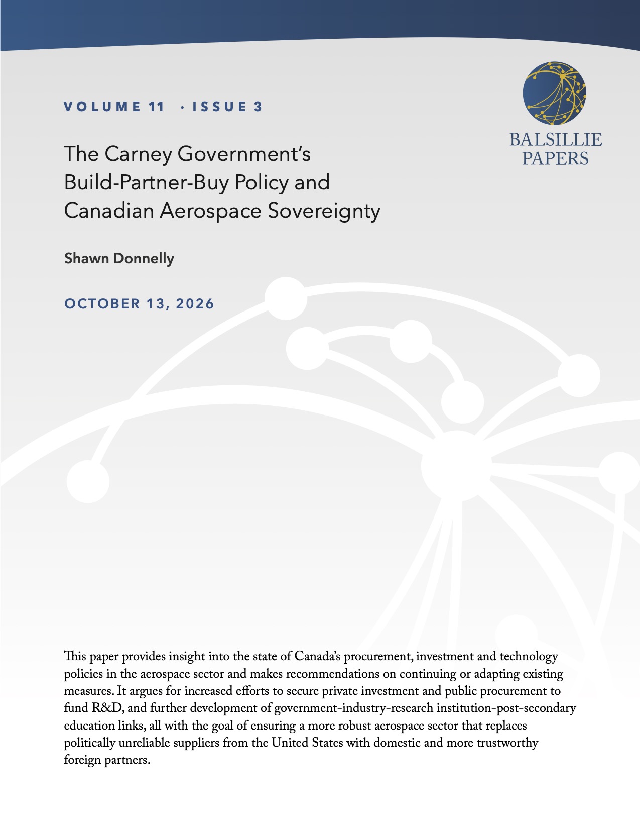 Balsillie Paper - Donnelly COVER
